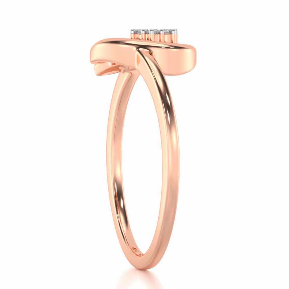 Flora C Silver Ring - Rose Gold - Image 3