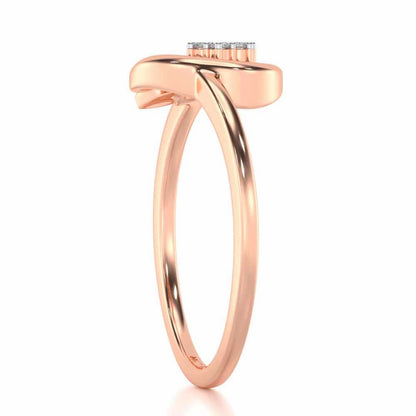 Flora C Silver Ring - Rose Gold - Image 3