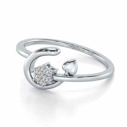 Flora C Silver Ring - White Gold - Image 3