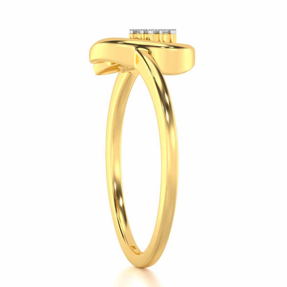 Flora C Silver Ring - Yellow Gold - Image 3