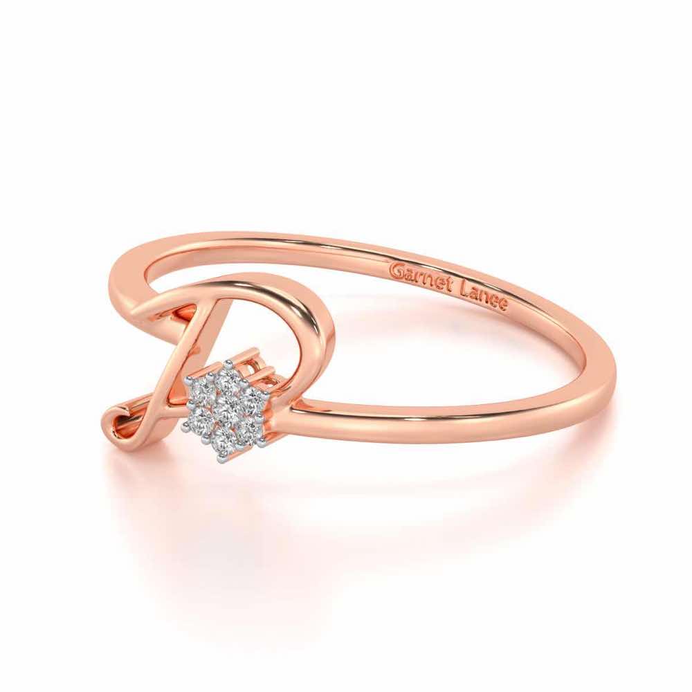 Flora D Silver Ring - Rose Gold - Image 2