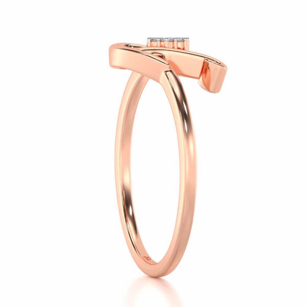 Flora D Silver Ring - Rose Gold - Image 3