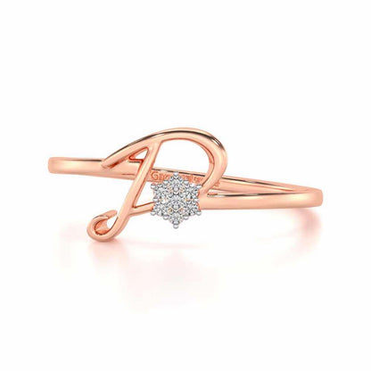 Flora D Silver Ring - Rose Gold - Image 4