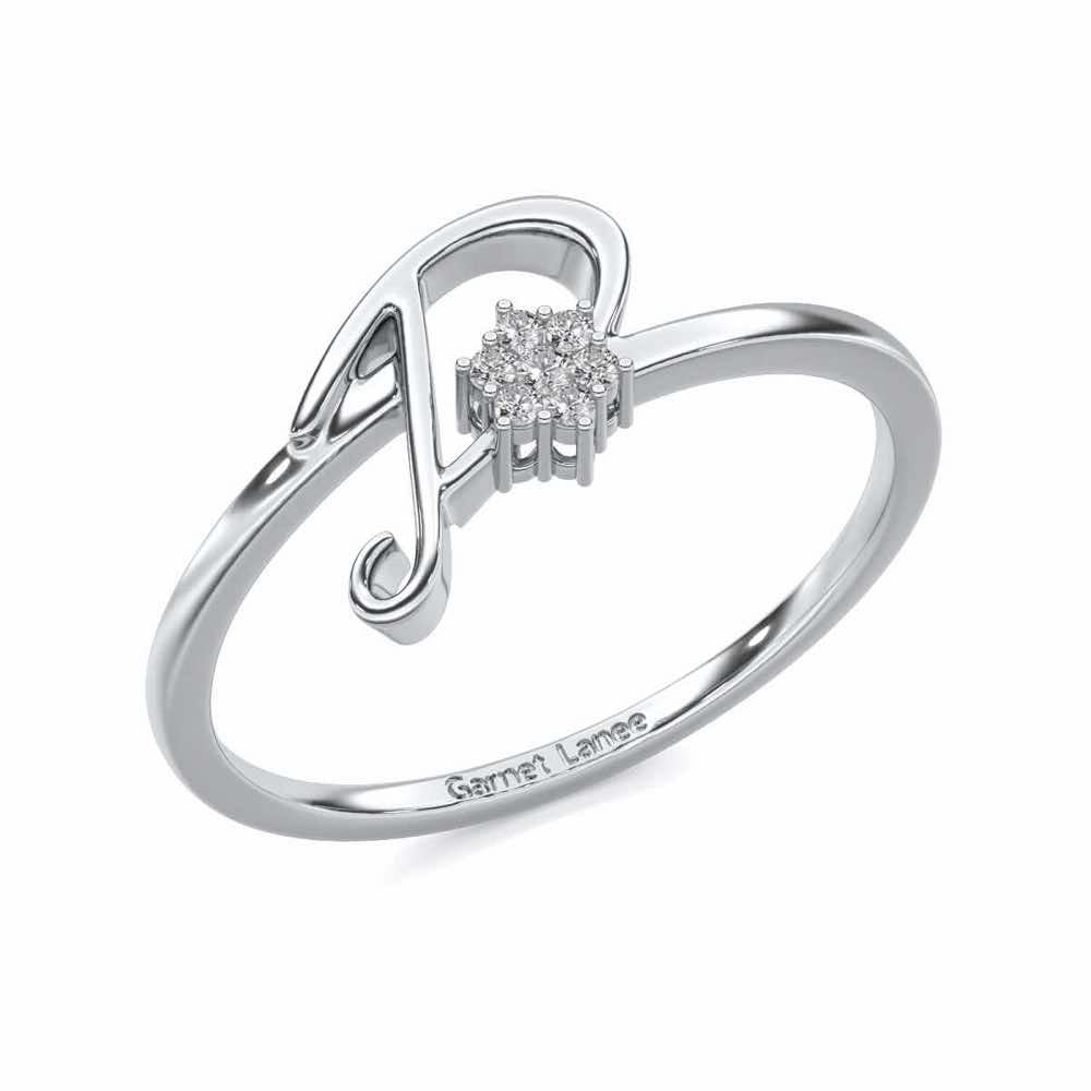 Flora D Silver Ring - White Gold - Image 1