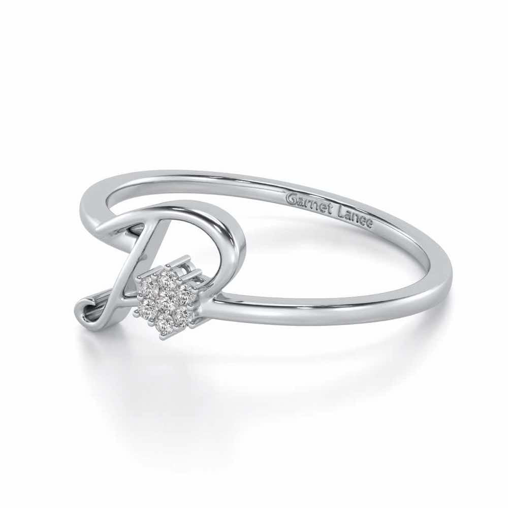 Flora D Silver Ring - White Gold - Image 2