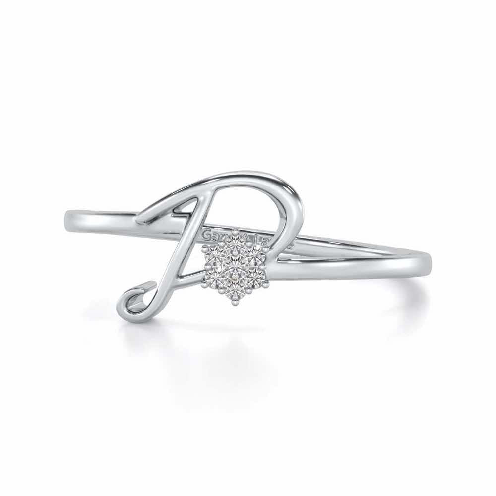Flora D Silver Ring - White Gold - Image 4