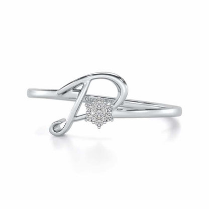 Flora D Silver Ring - White Gold - Image 4