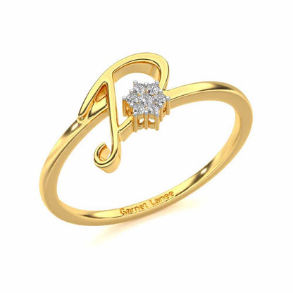 Flora D Silver Ring - Yellow Gold - Image 1