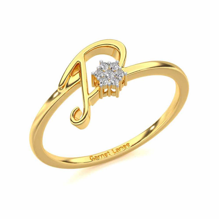 Flora D Silver Ring - Yellow Gold - Image 1