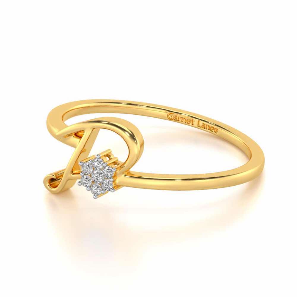 Flora D Silver Ring - Yellow Gold - Image 2