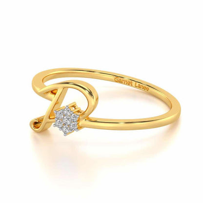 Flora D Silver Ring - Yellow Gold - Image 2