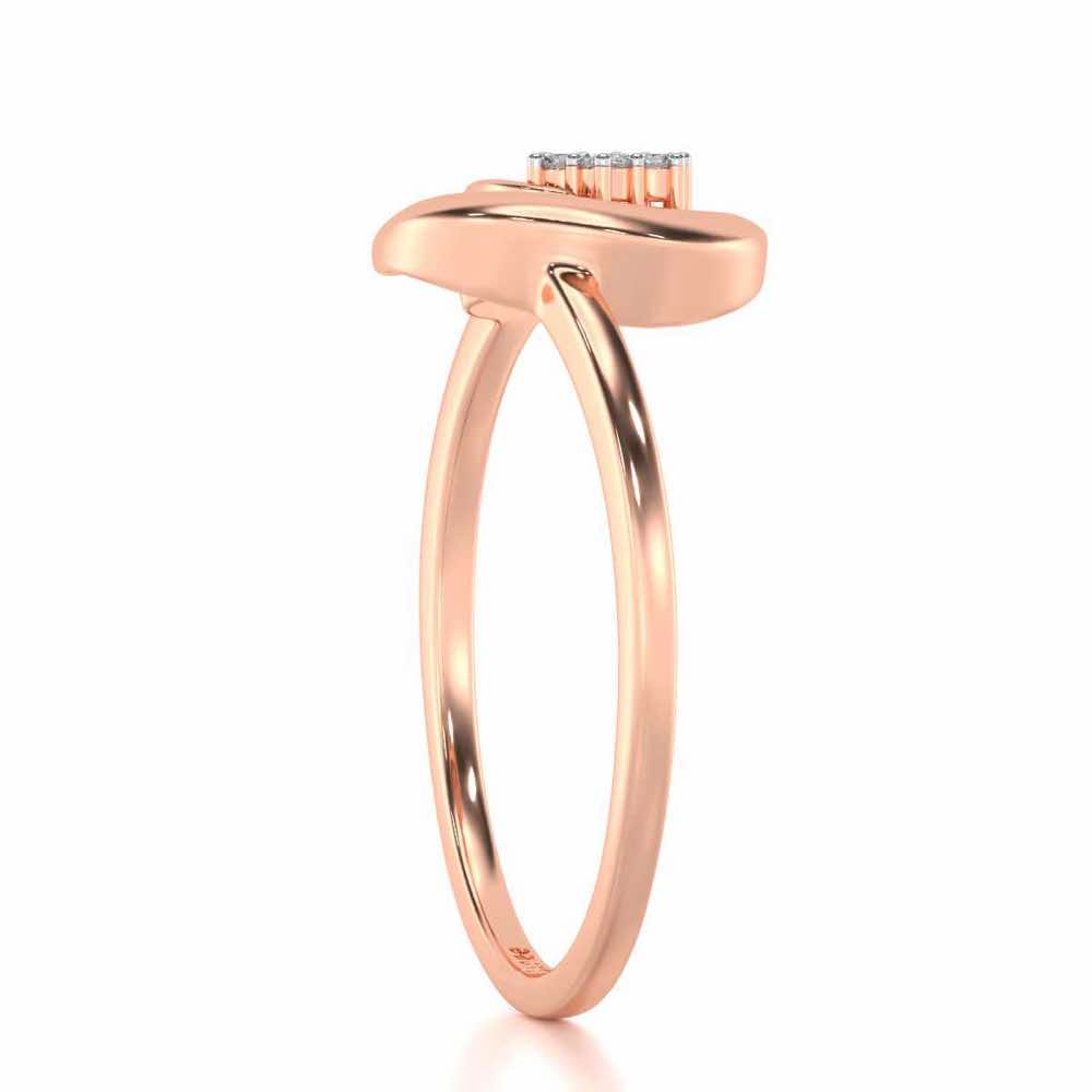 Flora G Silver Ring - Rose Gold - Image 3