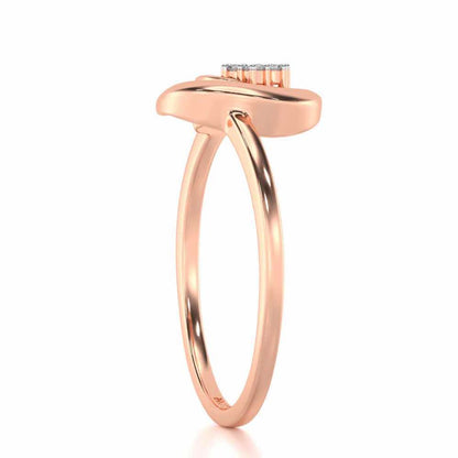 Flora G Silver Ring - Rose Gold - Image 3