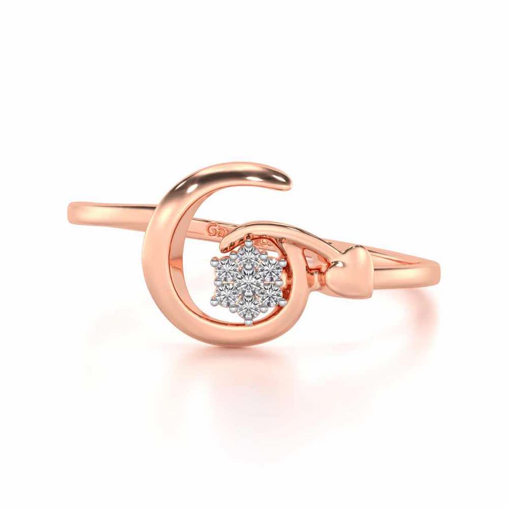 Flora G Silver Ring - Rose Gold - Image 4