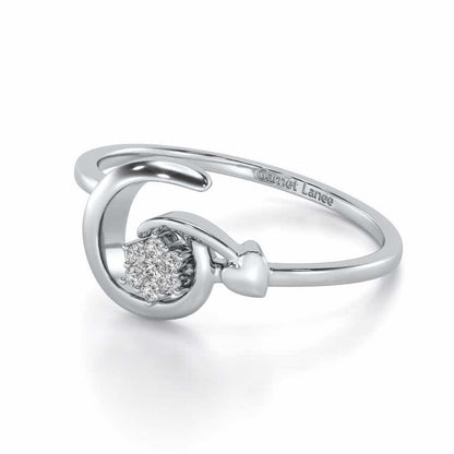Flora G Silver Ring - White Gold - Image 2