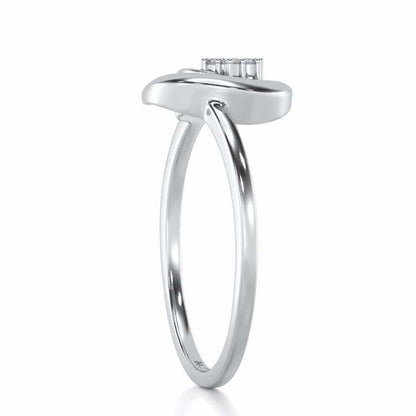 Flora G Silver Ring - White Gold - Image 3