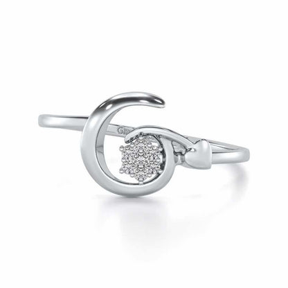 Flora G Silver Ring - White Gold - Image 4