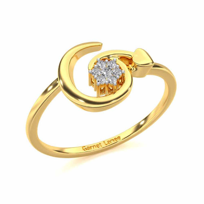 Flora G Silver Ring - Yellow Gold - Image 1
