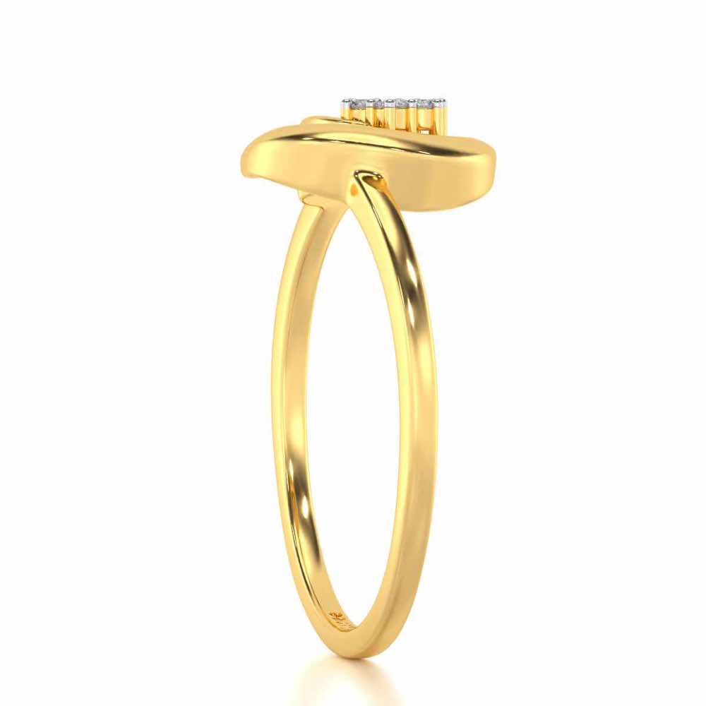 Flora G Silver Ring - Yellow Gold - Image 3