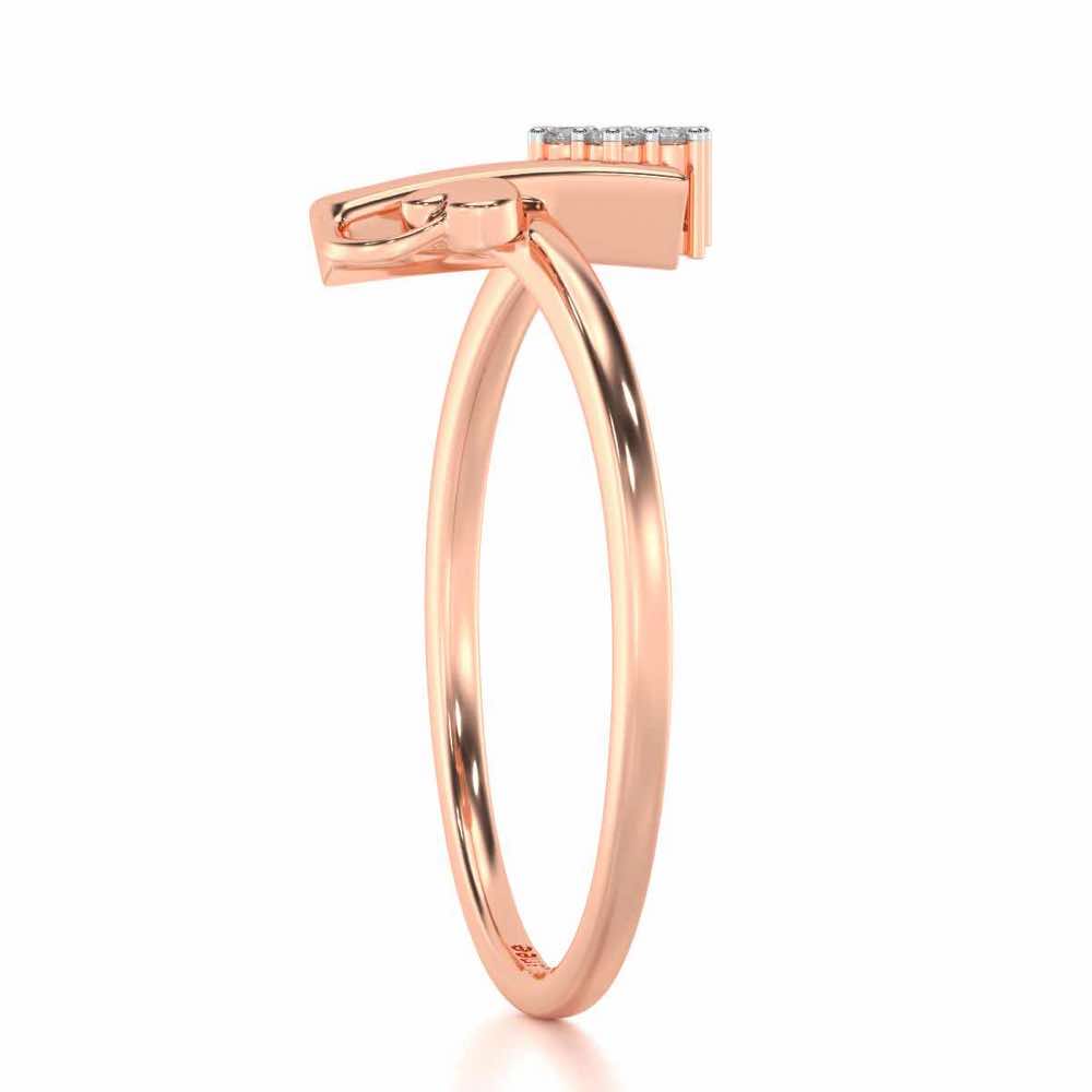 Flora H Silver Ring - Rose Gold - Image 3