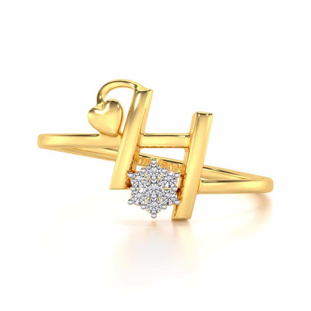 Flora H Silver Ring - Yellow Gold - Image 4