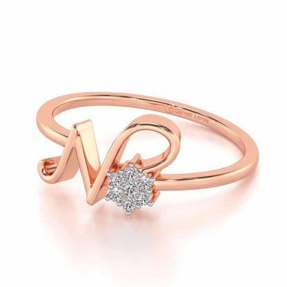 Flora N Silver Ring - Rose Gold - Image 2