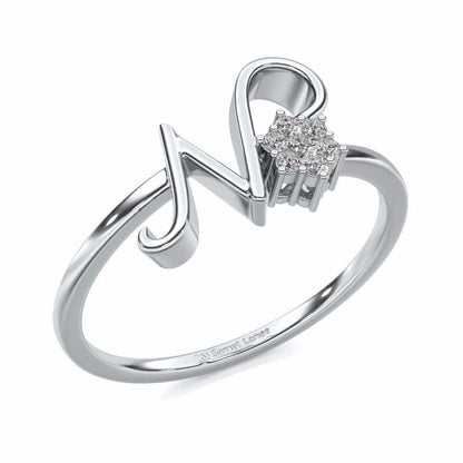 Flora N Silver Ring - White Gold - Image 1