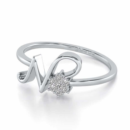 Flora N Silver Ring - White Gold - Image 2