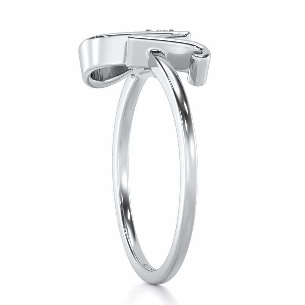 Flora N Silver Ring - White Gold - Image 3