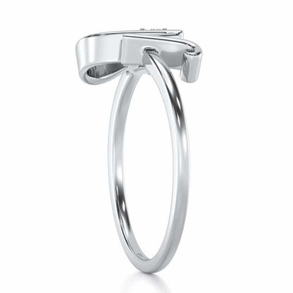 Flora N Silver Ring - White Gold - Image 3