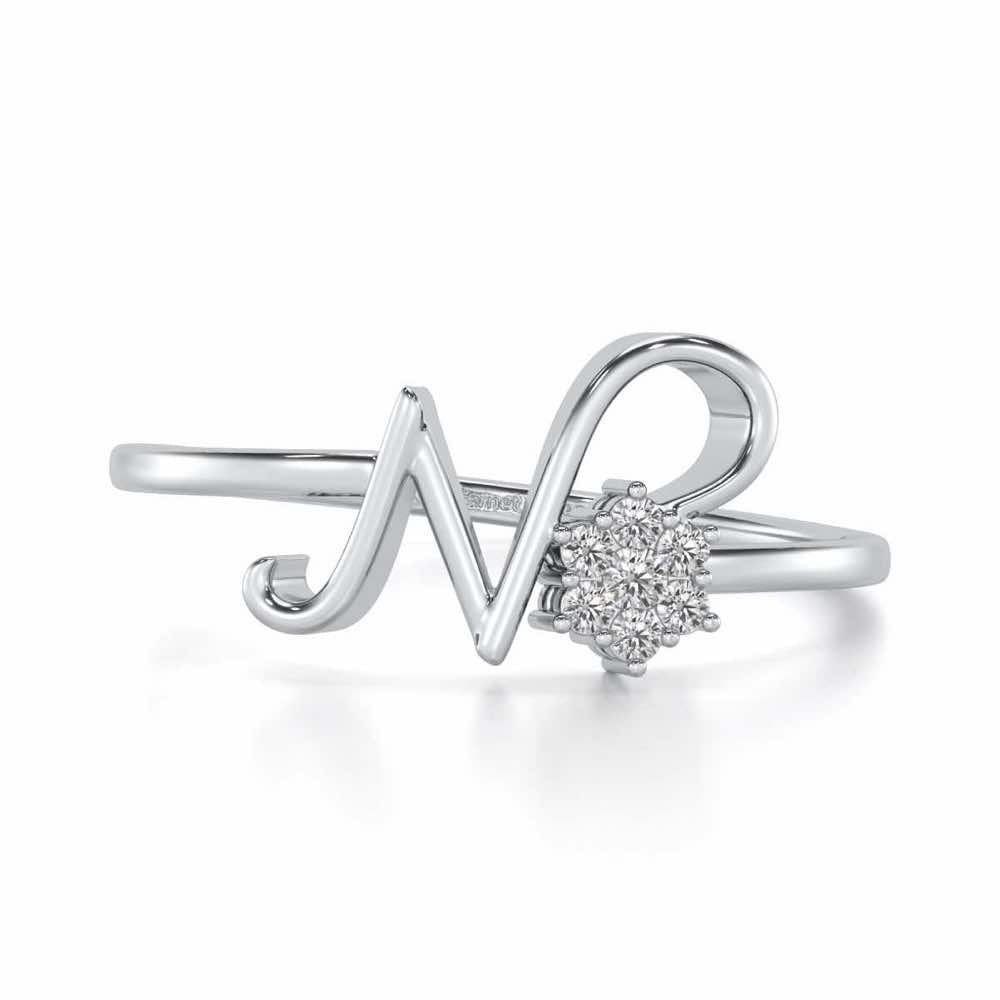 Flora N Silver Ring - White Gold - Image 4
