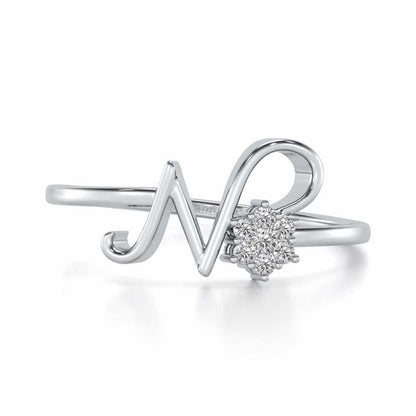 Flora N Silver Ring - White Gold - Image 4