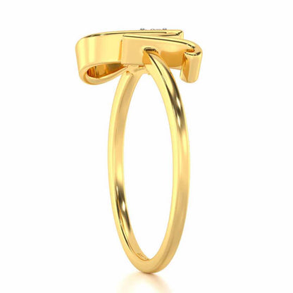 Flora N Silver Ring - Yellow Gold - Image 3