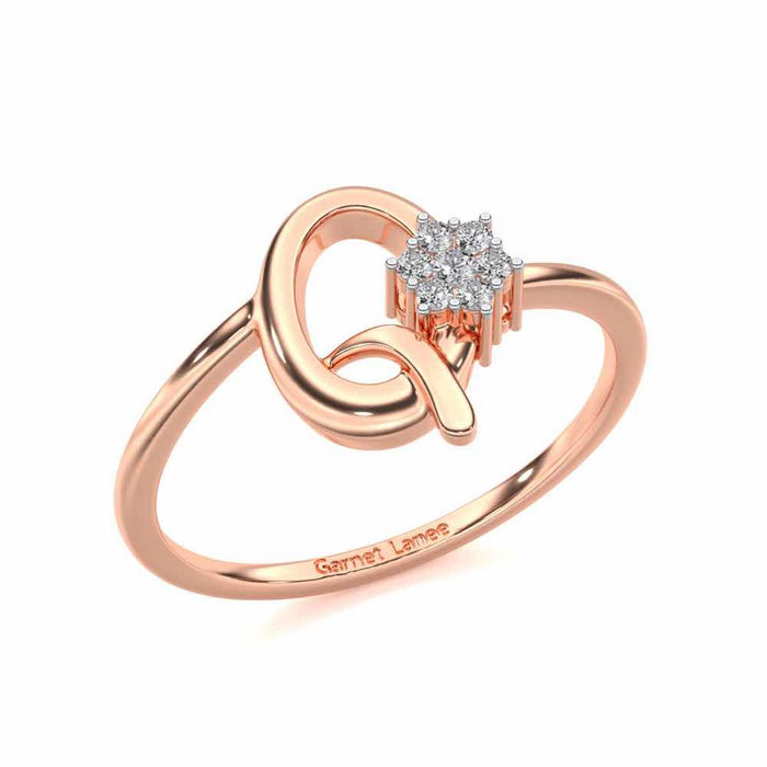 Flora Q Silver Ring - Rose Gold - Image 1