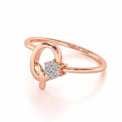 Flora Q Silver Ring - Rose Gold - Image 2