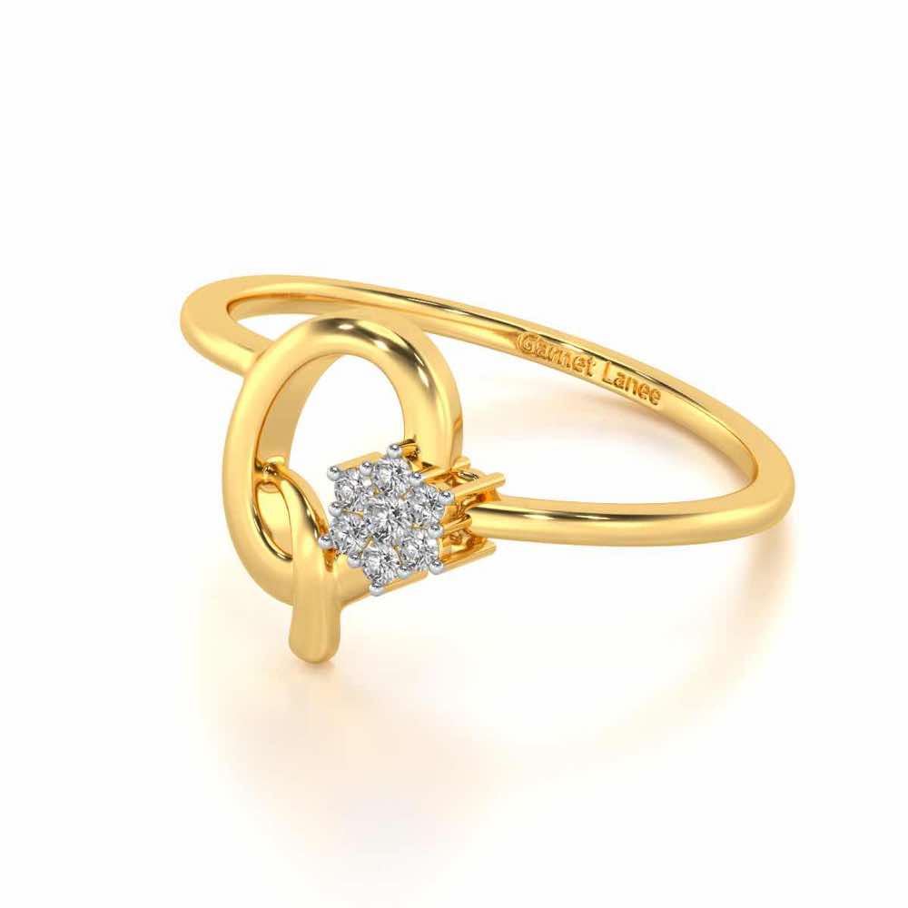 Flora Q Silver Ring - Yellow Gold - Image 2