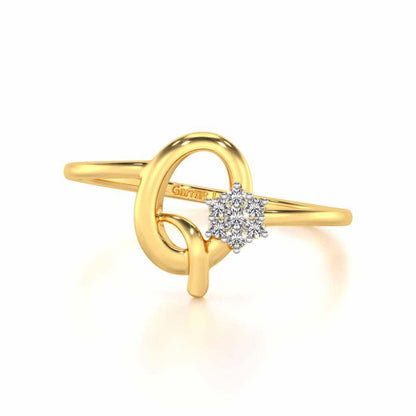 Flora Q Silver Ring - Yellow Gold - Image 4