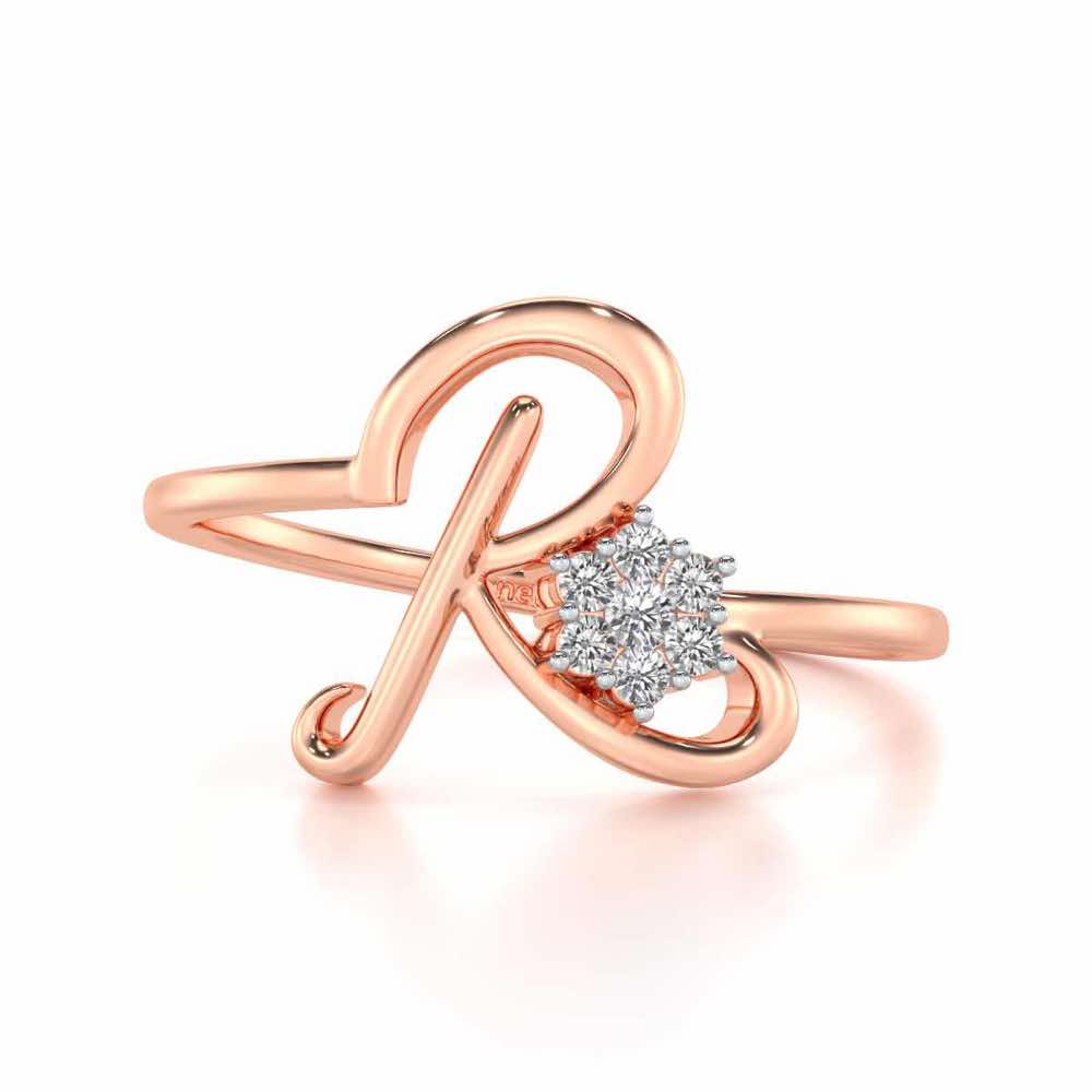 Flora R Silver Ring - Rose Gold - Image 4