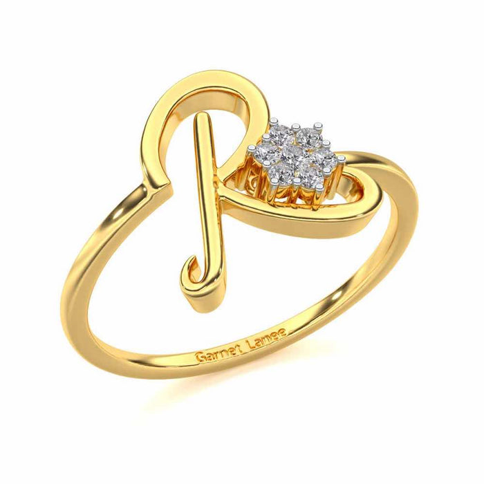Flora R Silver Ring - Yellow Gold - Image 1