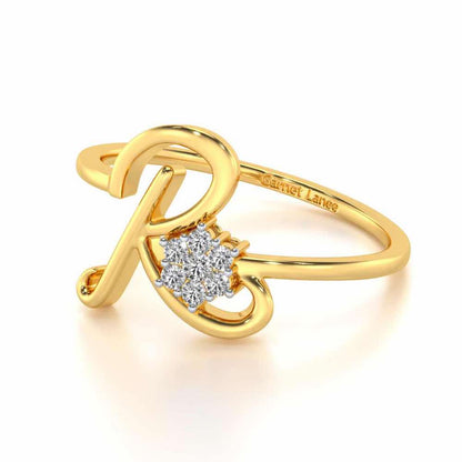 Flora R Silver Ring - Yellow Gold - Image 2