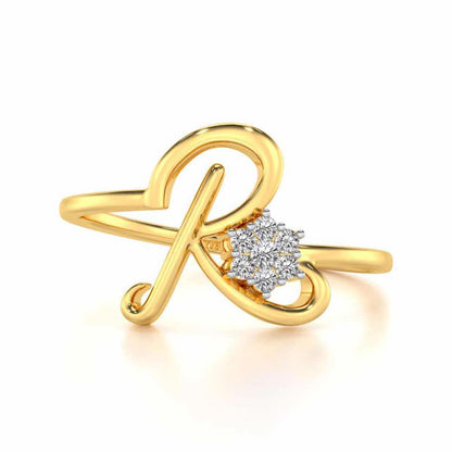 Flora R Silver Ring - Yellow Gold - Image 4