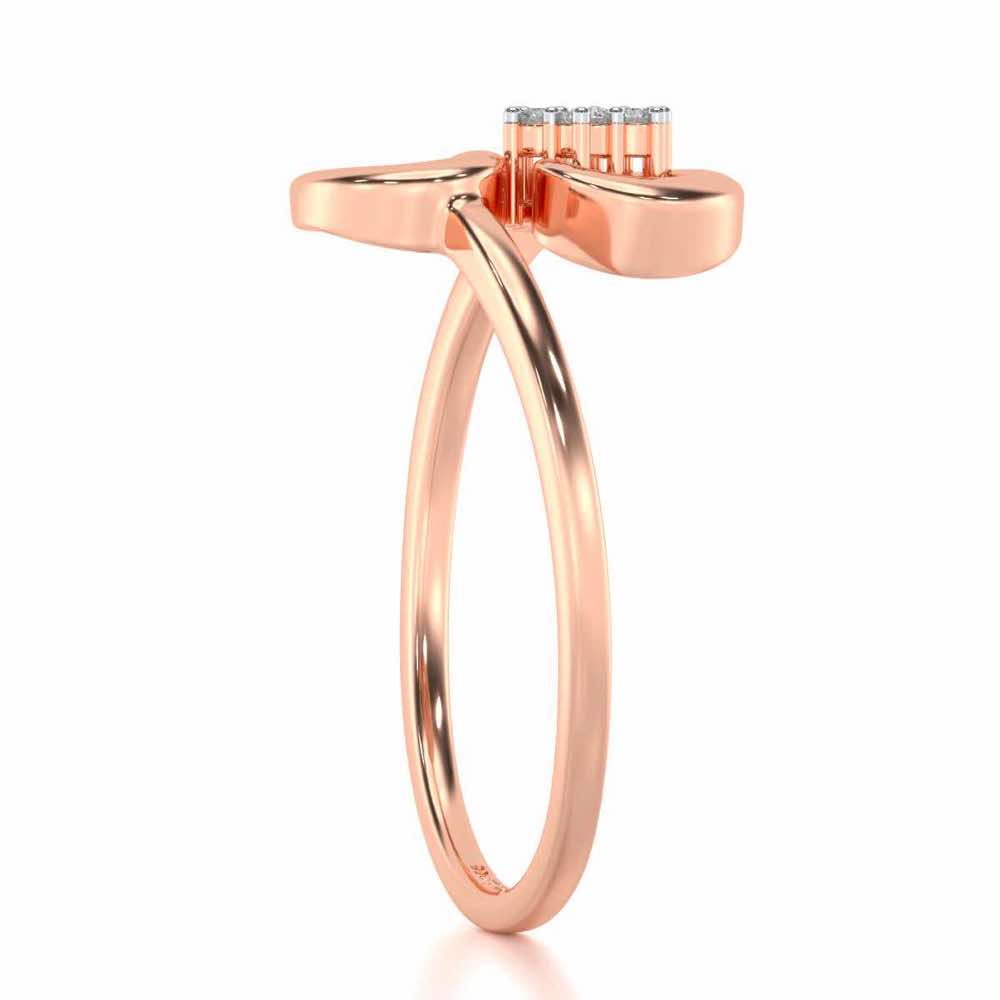 Flora S Silver Ring - Rose Gold - Image 3