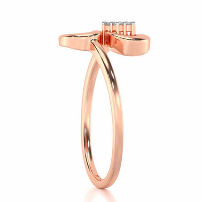 Flora S Silver Ring - Rose Gold - Image 3