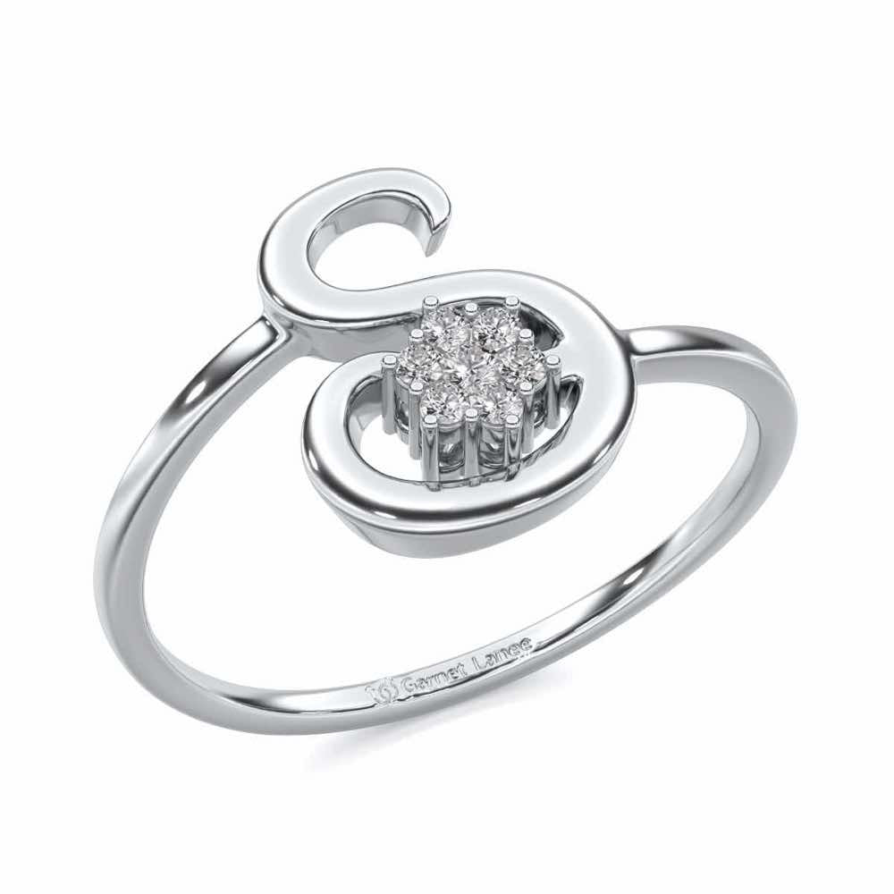 Flora S Silver Ring - White Gold - Image 1