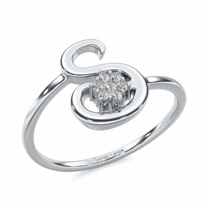 Flora S Silver Ring - White Gold - Image 1