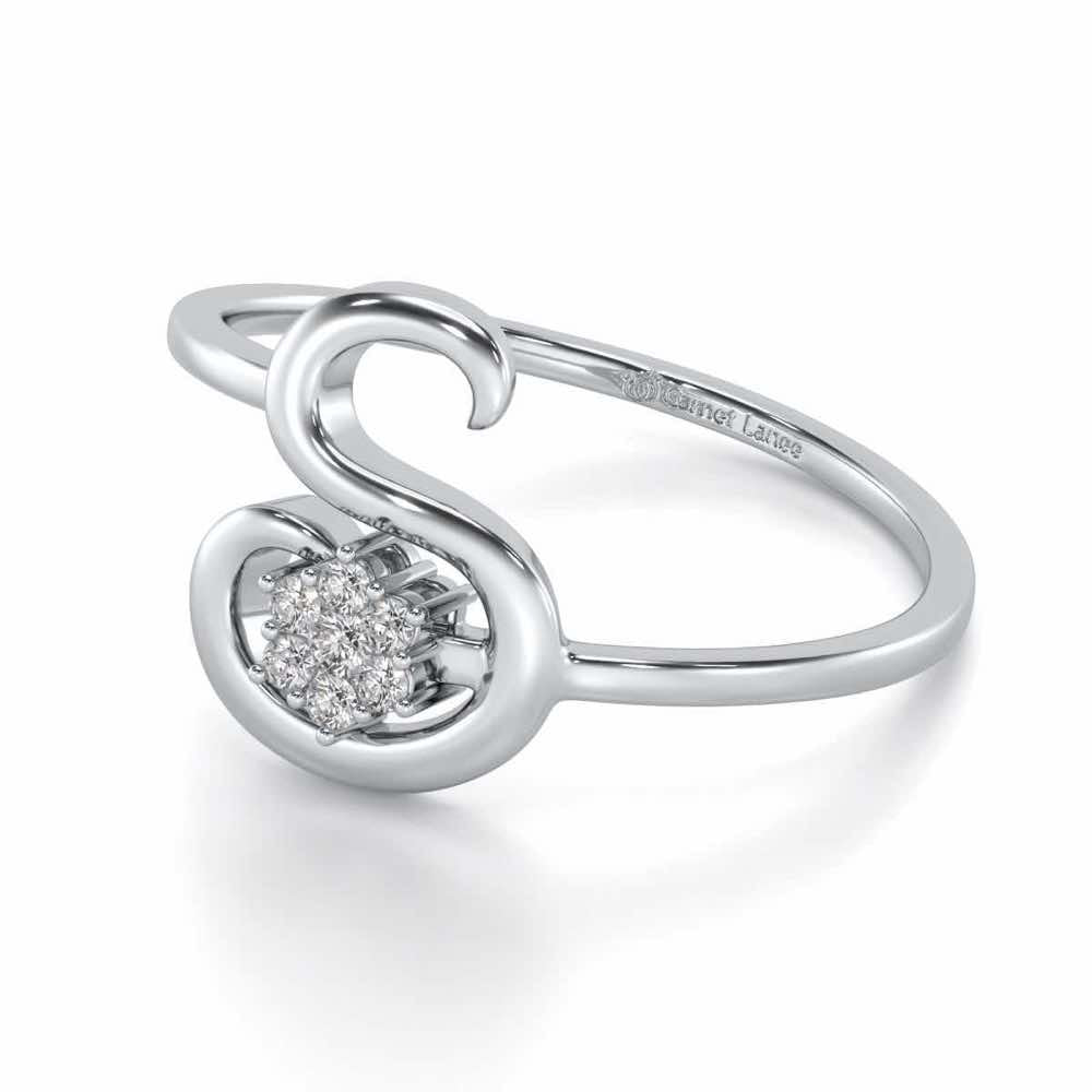 Flora S Silver Ring - White Gold - Image 2