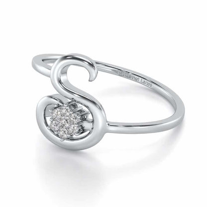 Flora S Silver Ring - White Gold - Image 2