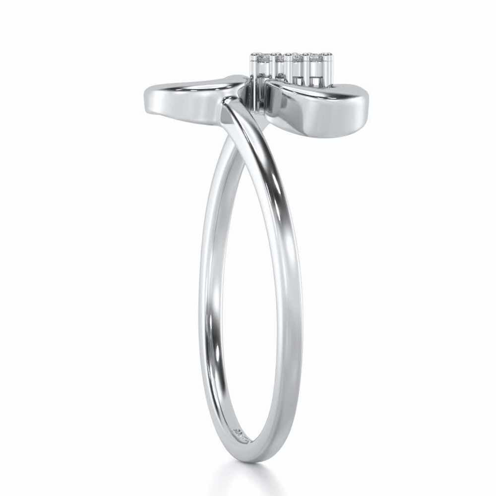 Flora S Silver Ring - White Gold - Image 3