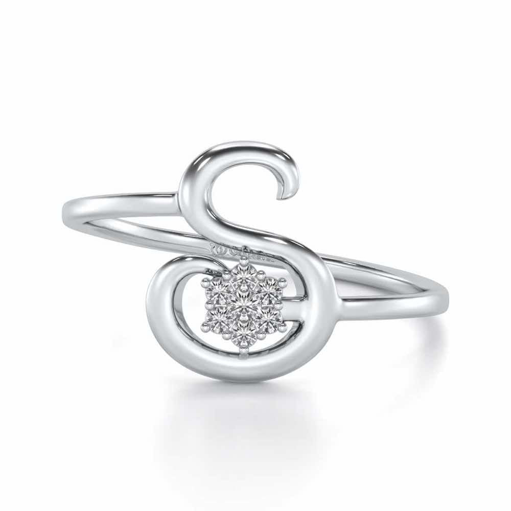 Flora S Silver Ring - White Gold - Image 4