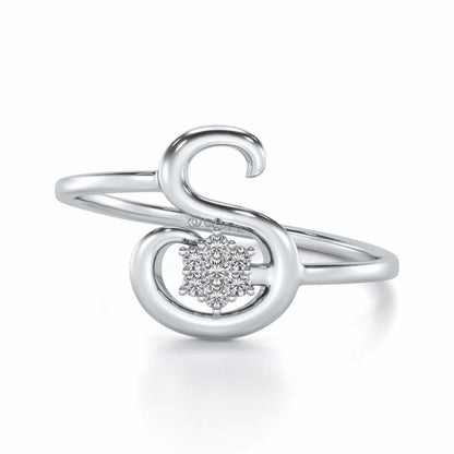 Flora S Silver Ring - White Gold - Image 4